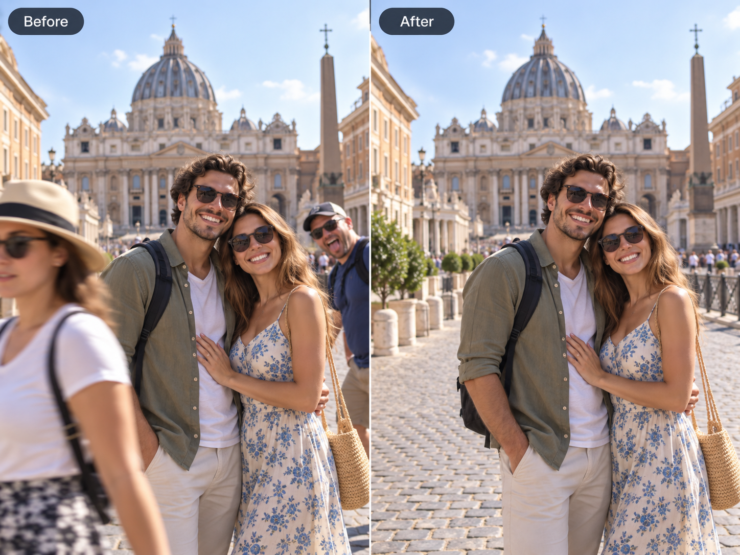 Why people ruin great photos — before and after